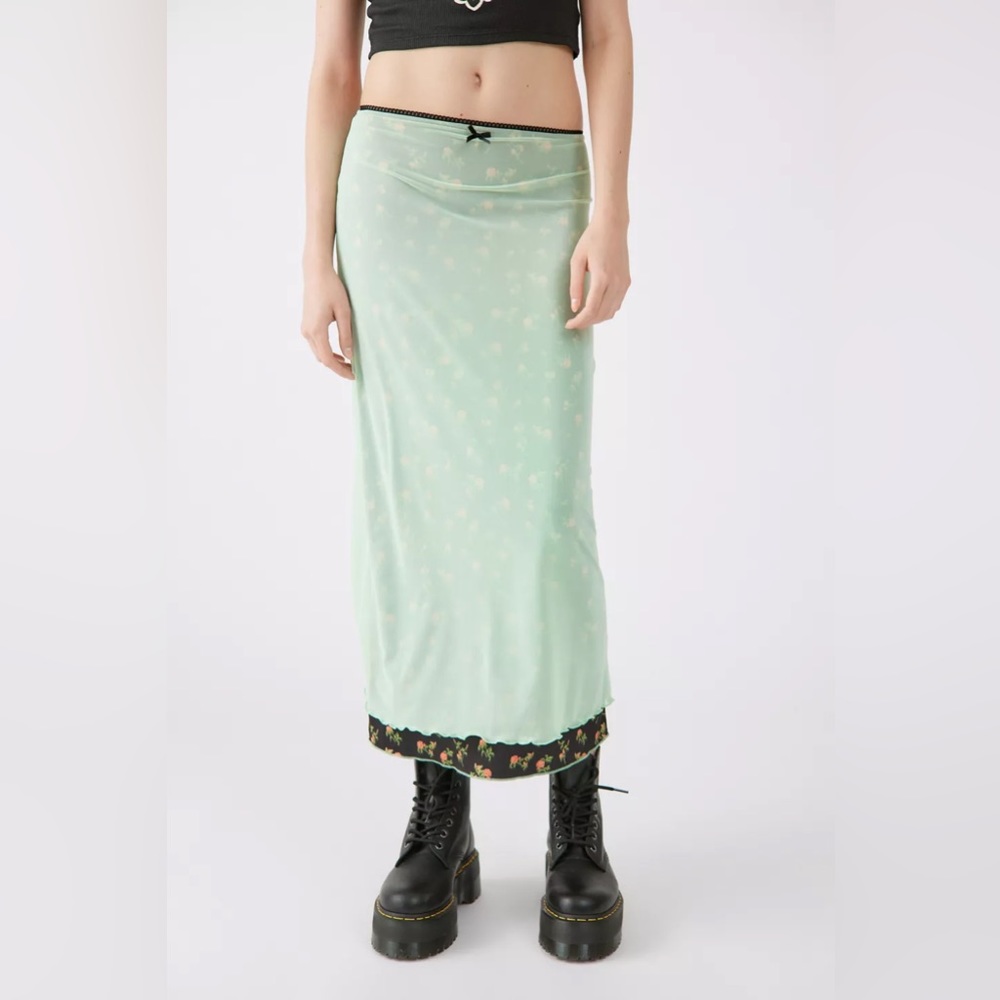 Urban Outfitters Mariah Layered Midi Skirt